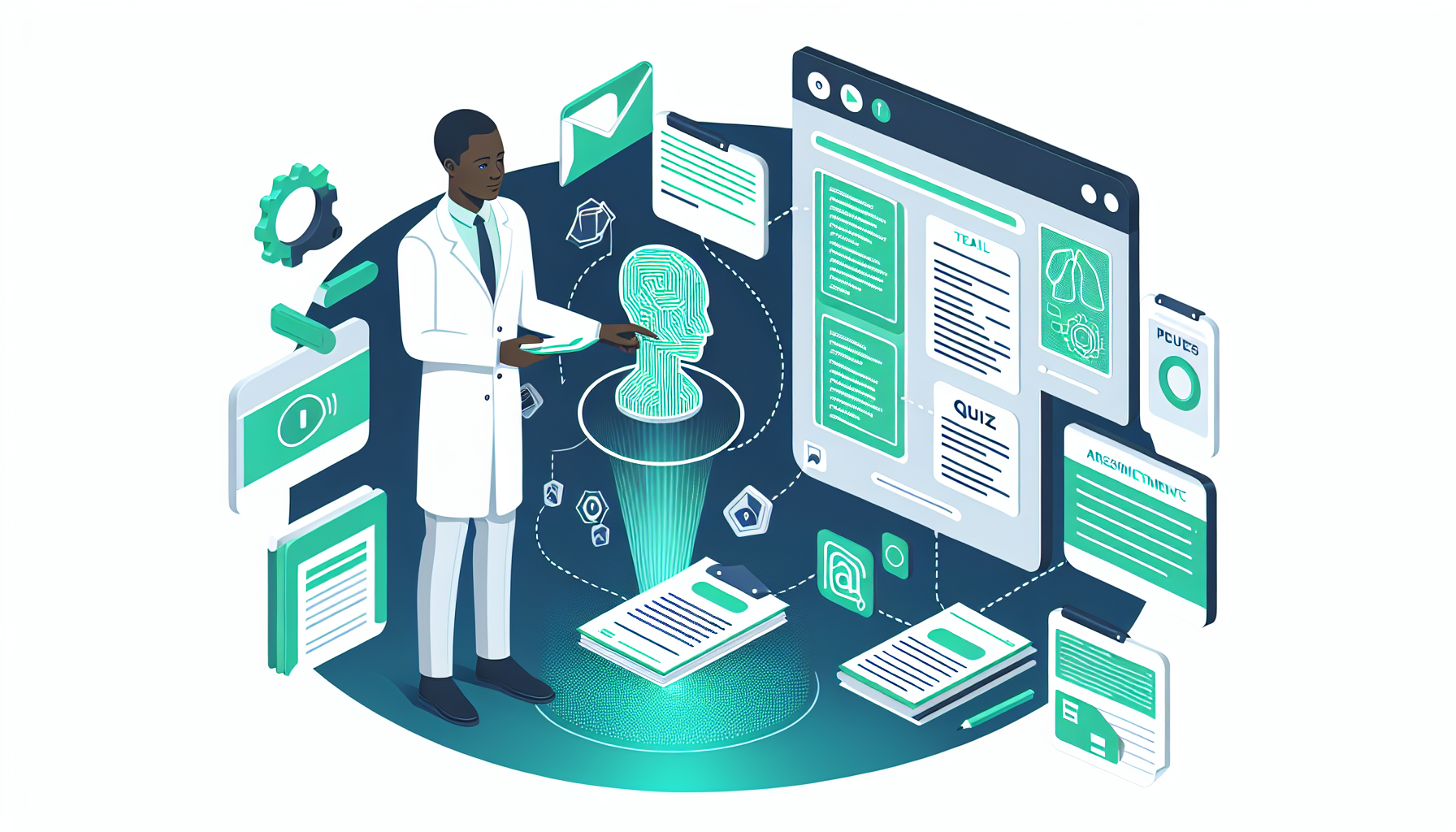 Agoge content generation interface showing AI-created educational presentation slides and assignment materials